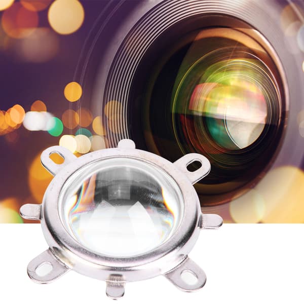 44mm Optisk Glaslins 50mm Reflektor Kollimator Kopp Snabbmontering för 20-100W LED-ljus 60 Grader