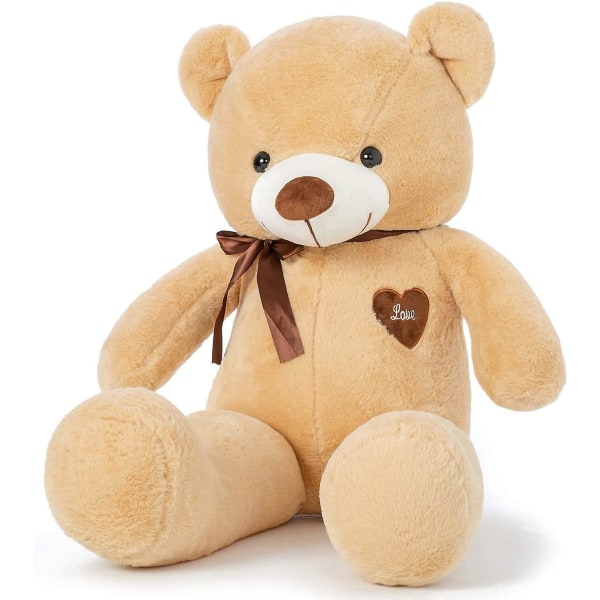 Söt Teddybjörn Figur-Ljusbrun, 100cm.
