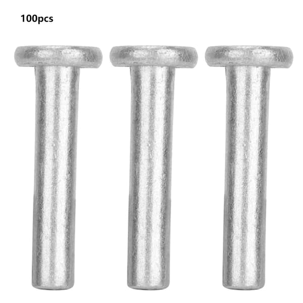 100 stk. GB867 M4 Aluminium Fladt Hoved Solid Nitter M4x25