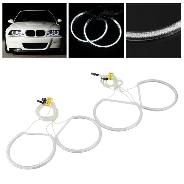 Bil Vit CCFL Angel Eyes Halo Ring Hög Ljusstyrka Passar E46