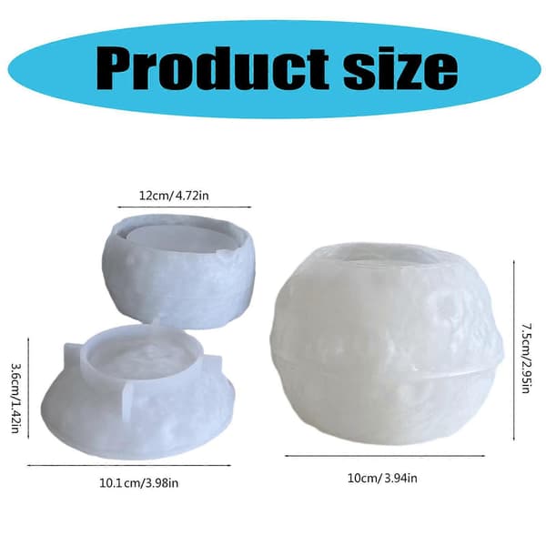 Flexibel robust silikonform modeaccessoar för att göra unika månfomade ljus och heminredning Moon Cup Mold