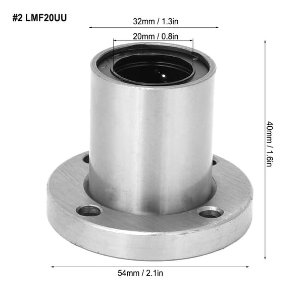 Stål Lineær Bevegelse Flenslager LMF13UU LMF16UU LMF20UU LMF25UU for Elektronisk Maskineri