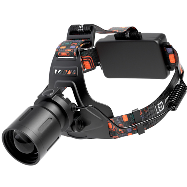 udendørs pandelampe, LED-belysning ultrakraftfuld forlygte (T026 T6 roterende zoom, uden batteri)