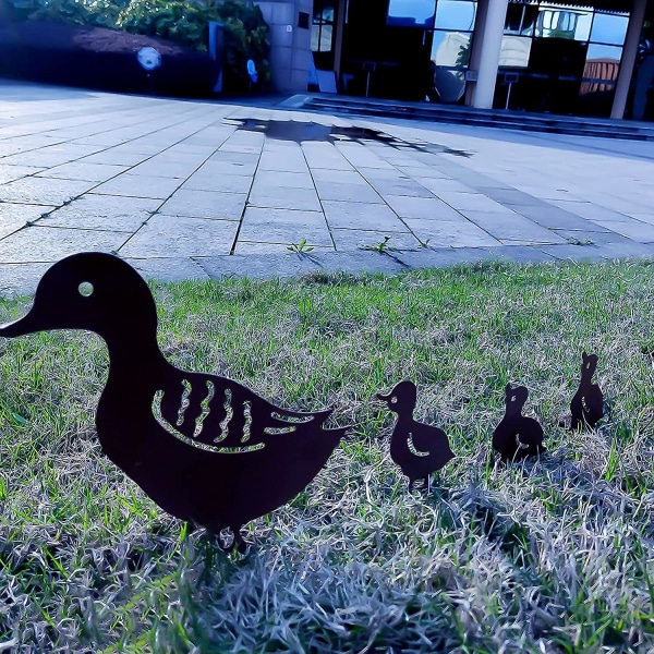 Family Crafts Duck Garden Ornament (svart),