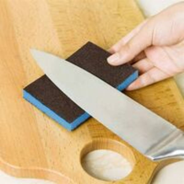 Set med 4 slipsvampar för våt- och torrslipning, 100 grit, grå