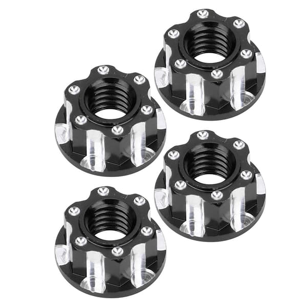 M4 Carving Hex-møtrikker (4 stk) til HSP Sakura D3 D4 1/10 RC Bil - Sort