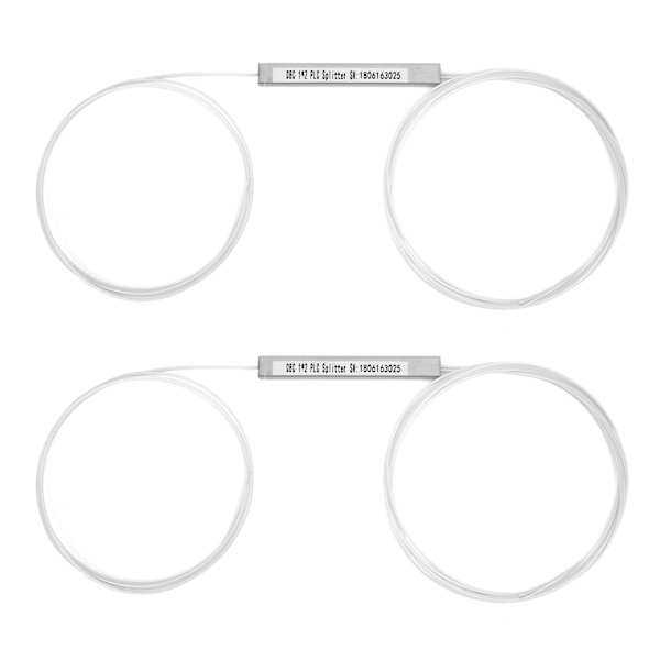 2-pack PLC Splitter Single Mode Fiber Optic Power Management Dator Kretsutrustning 1x2