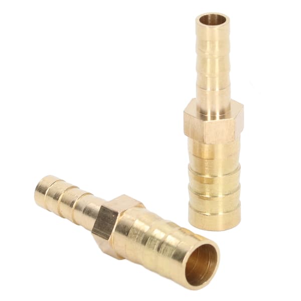 Messingrør Barber 10 mm 3/8 til 6 mm 1/4 Pakke med 2