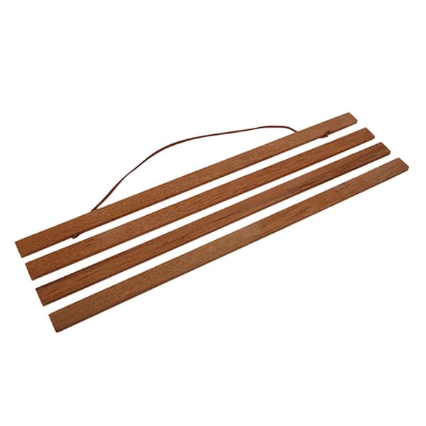 Magnetisk Sågspån Fotoram DIY Affisch Scroll Tryck Konstverk Hängare Teak Trä 30cm