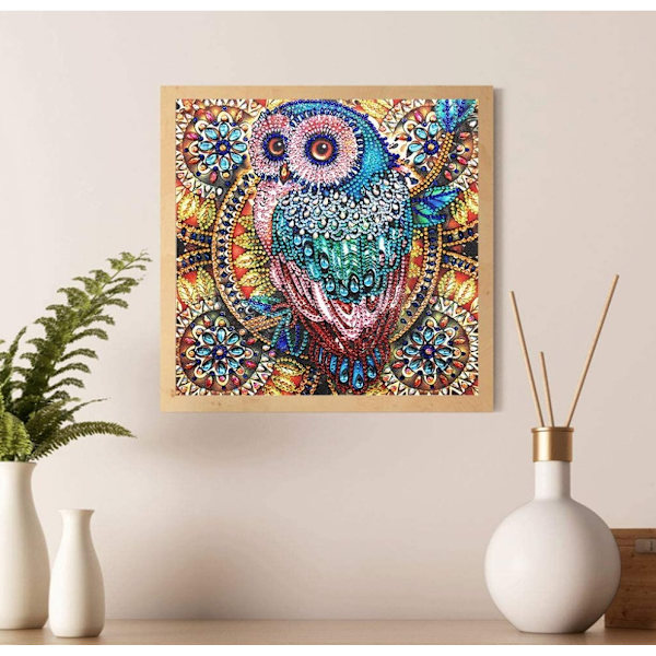 Tee itse tekojalokivipöllöOsittainen diamond painting
