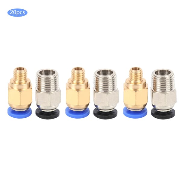 20-pack Pneumatiska Bowden-kopplingar PC4 M10 PC4 M6 för 3D-skrivare