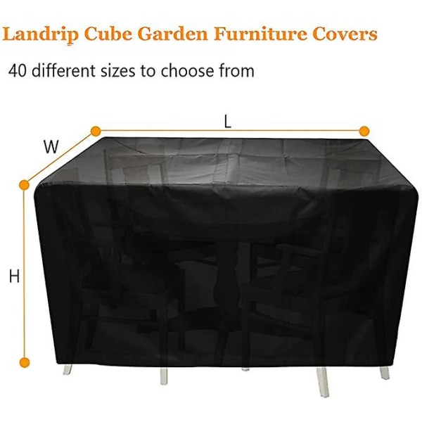 Cube Trädgårdsmöbelöverdrag, utomhusbordsöverdrag Vattentäta, kraftiga uteplatsdukar för trädgårdsmöbler