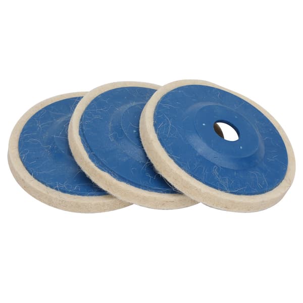4-tums ullpoleringshjulset 3-pack Praktisk vinkeldesign