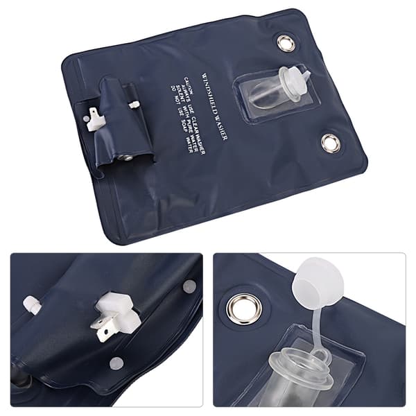 12V Universal Vindrutetvättpump med Flaska Väska Kit Passar för Klassisk Bil 151286776374