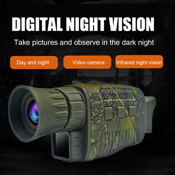 Nattevisionsmonokular 1,5x skærm IR-sensor 36MP multifunktionel enhed