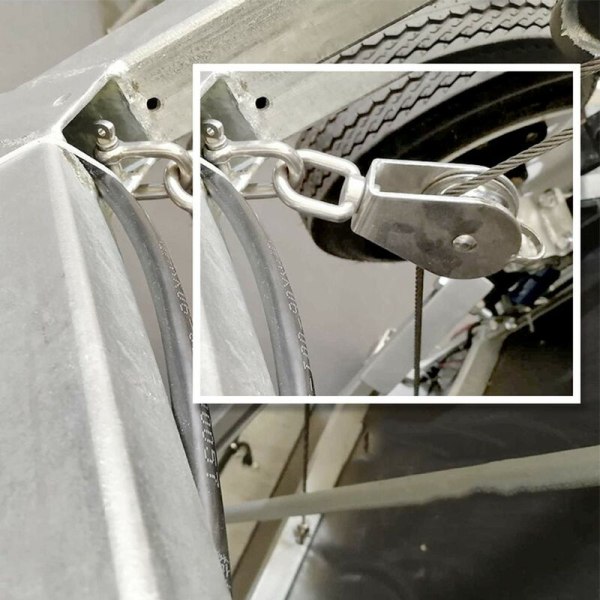 2 stk M32 304 rustfrit stål remskive dobbelt swing remskive dobbelt remskive glide