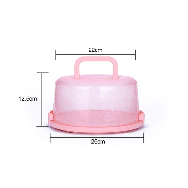 Bærbar Cupcake-boks med håndtak - Transparent kakeoppbevaring