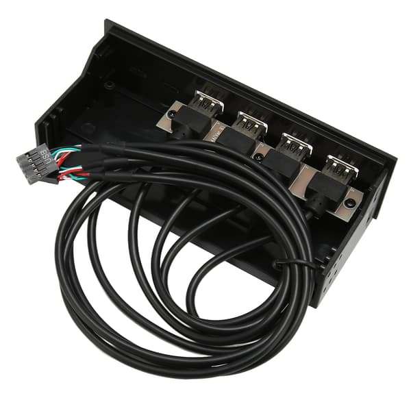 5,25 tums USB2.0-hubb frontpanel multifunktionell 4 portar 19-stifts optisk enhet frontpanel för 5,25 tums PC-datorchassi