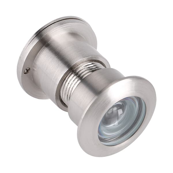 28 mm vidvinkel dørkigger med kraftig børstet krom finish
