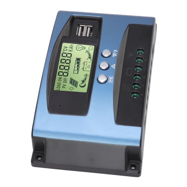 MPPT Solarladdningsregulator 100A 12V 24V Dubbel USB LCD-skärm Multipel Spårningsalgoritm