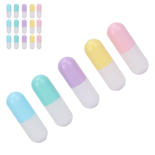 20 stk Mini DIY leppepompetuber leppestiftbeholdere kosmetisk oppbevaring