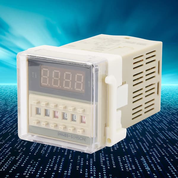 DH48S S 2Z Hållbart LCD-skärm Tidsfördröjningsrelä 8-stift 0.1S 99H 24VAC DC