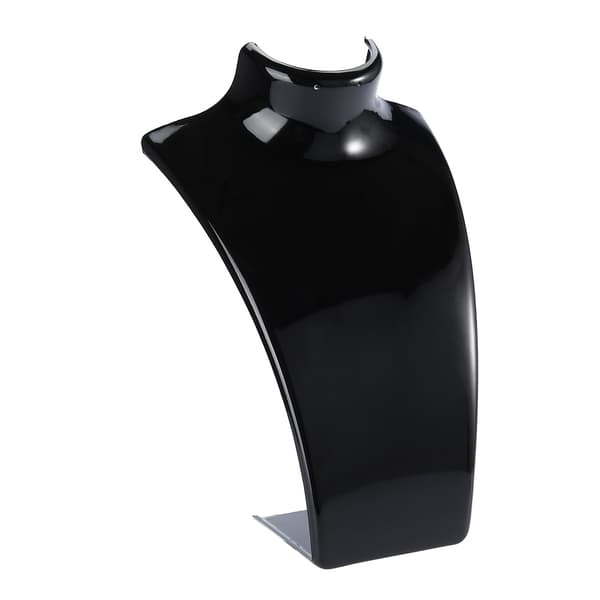 Sort Smykke Display Stand Halskæde Ørering Holder Mannequin Hoved Buste Model