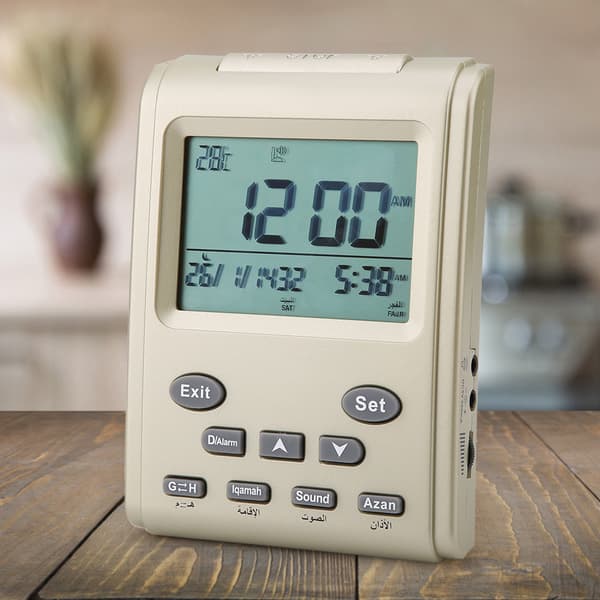 Digital Azan-vækkeur - LCD-skærm, bøntiderminder