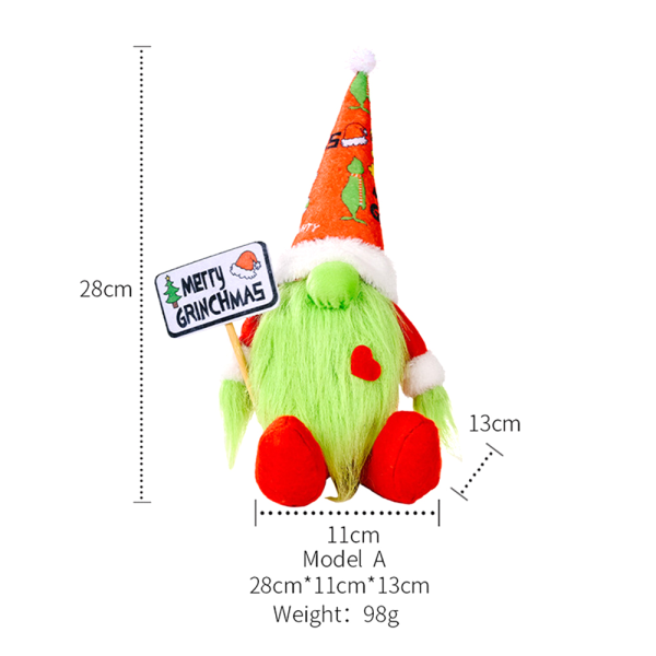 Grinch sittande docka (plakat docka)
