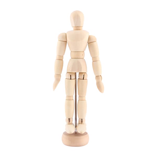 Konstklass Träfigur Manlig Docka Skyltdocka Rörlig Modell Display Hantverk 4,5 Tum