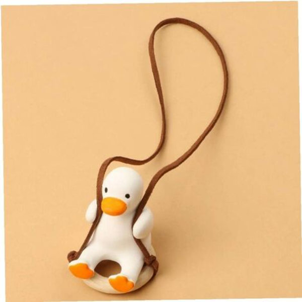 Swinging Duck Car Hanging Ornament, Cute Swing Duck On Car Mirror Pendant