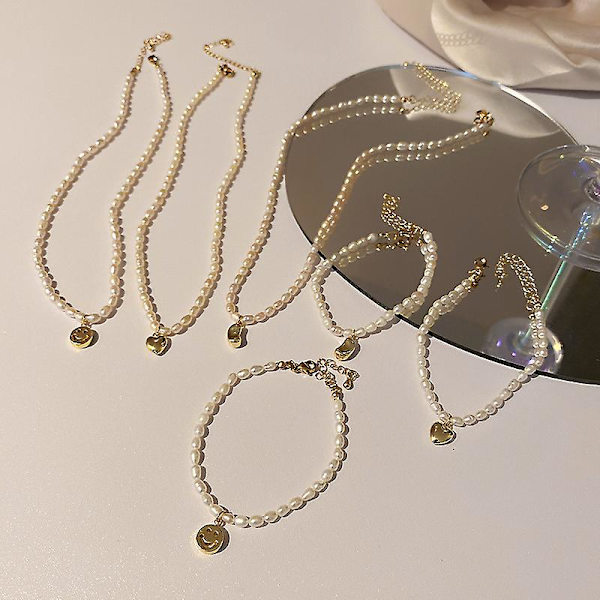 Halskæde sæt perlesmil piger&#39; Modesmykker Ac3132 necklace A06