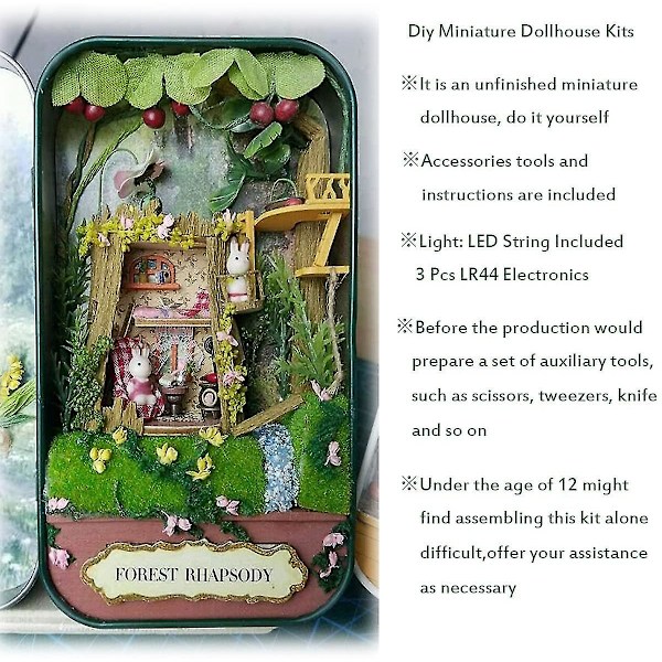 DIY hut box teater handgjord montering Forest Rhapsody