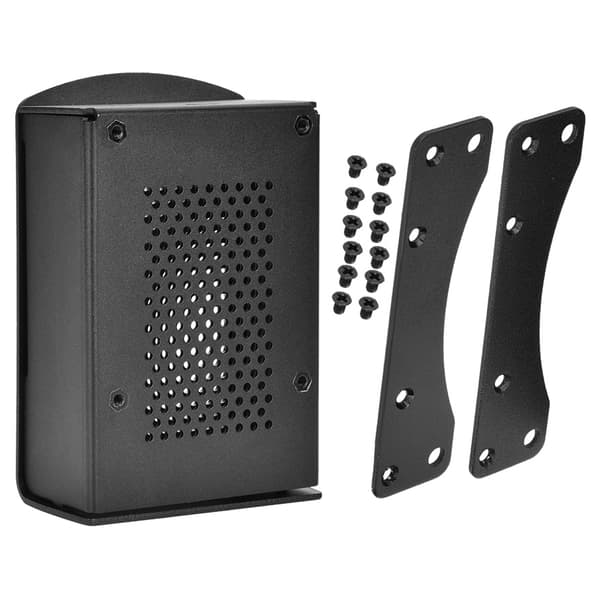Raspberry Pi 4 Model B Sort Aluminium Kabinet med Køleblæserbeslag