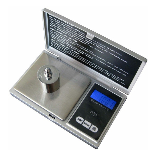 Precisionsvåg, 500 g/0,01 g, köksvåg, 0,01 g precisionsvåg, fickvåg med LCD-skärm, liten smyckesvåg, w