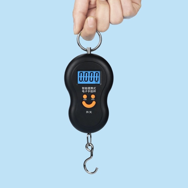 Digital Bagagevåg Kran Resväska Viktvåg 110lb/50kg，Mini Hook Scale Bakgrundsbelyst LCD-skärm för Home Farm
