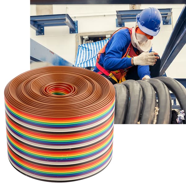 Regnbågsbandkabel 40P Platt 1,27 mm stigning 5,08 cm bredd 1 meter