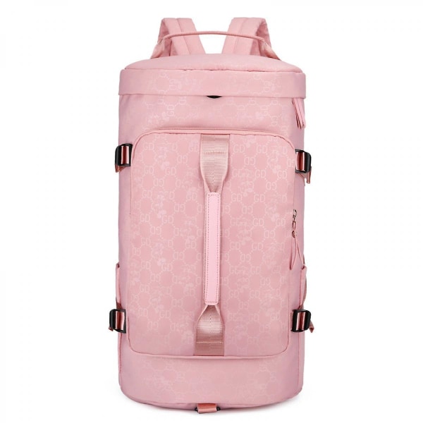 Suuri kapasiteetti kannettava matkalaukku Gym Bag Suuri säilytyslaukku Muoti Pink