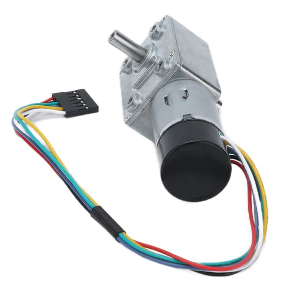 JGY 370 DC Gearmotor med Encoder 14mm Dobbelt Udgangsaksel 24V
