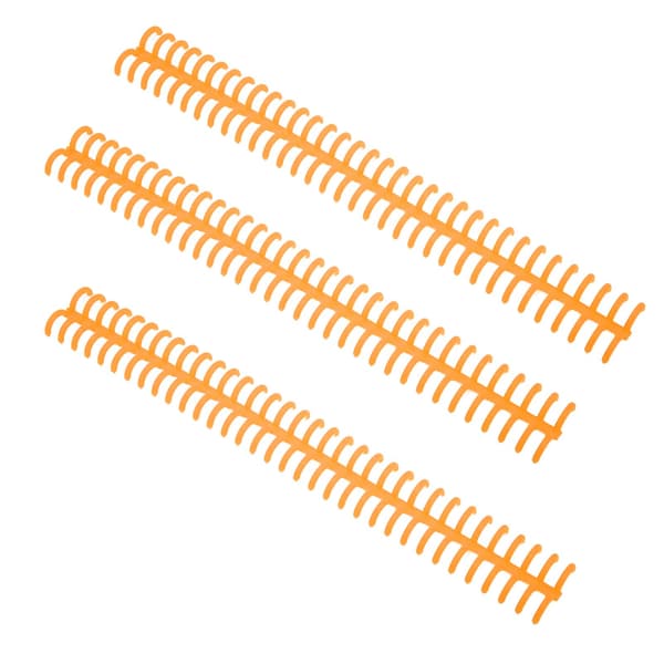 10 ark 34 hull plast splittringperm flyttbar bindesløyfe 12 mm diameter oransje