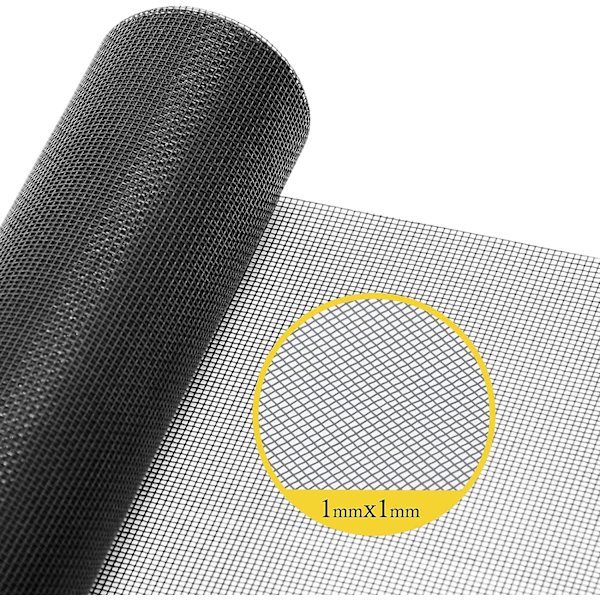 Gør-det-selv myggenet til vinduesdør, 120x120cm, rivefast finmasket glasfibernet, Uv-resistent anti-flue myggenet til altandør, stue