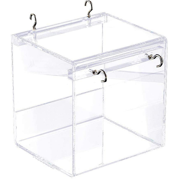 Lintukylpy, Lintuhäkki, Kylpyhuone metallilla ripustuskoukulla, sopii useimpiin Papukaija Budgie -lintuhäkkeihin Tilava häkki - kannettava (l.)