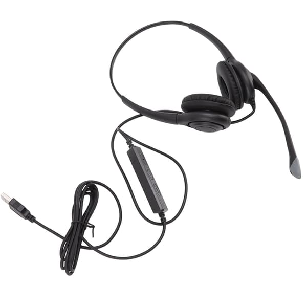 Støyreduserende USB-headset med mikrofon for PC Ergonomisk Klar Samtale Volumkontroll
