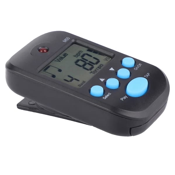 Mini LCD Digital M50 Metronom Gitarr Musiktillbehör Portabelt Beat Tempo