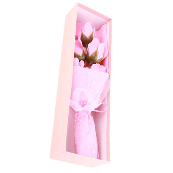 Simulerad blomma tvål rosor blommor låda mors dag presentförpackning