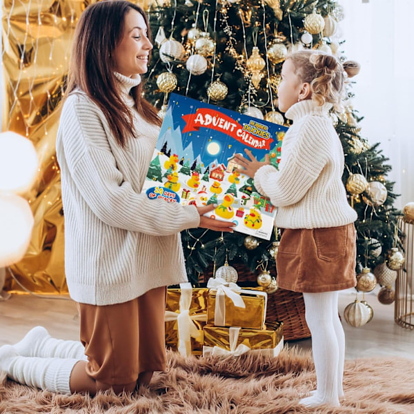 Julekalender med Ande - 24 Pakke Gummiande Julekalender 25 Dage Indtil Jul Nedtælling Ande, Julegaver