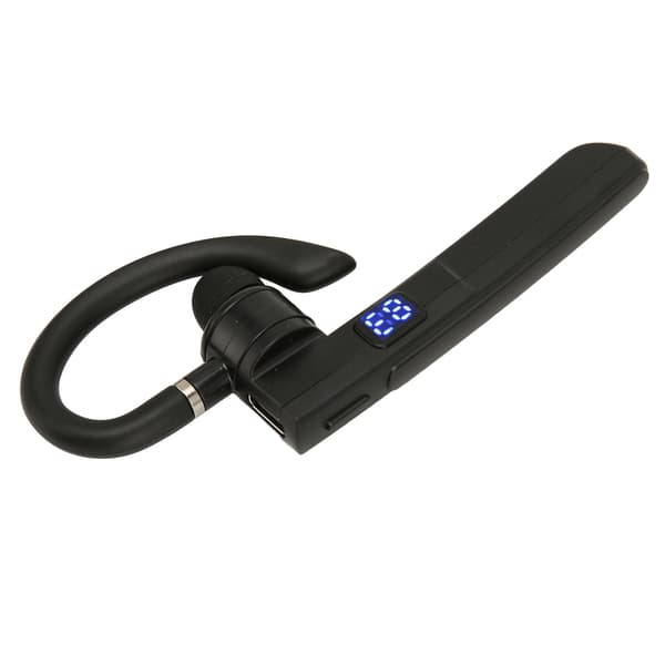 Bluetooth Headset Enkelt Öra Brusreducering Digital Display IPX7 Vattentät Röststyrning Trådlös Hörsnäcka