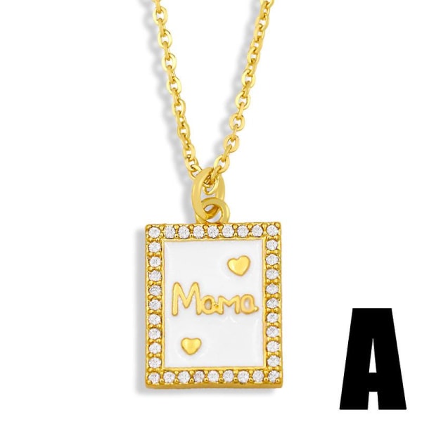 Halskæde gave til mor Zircon Heart Stud Fashion smykker Ac8323 104