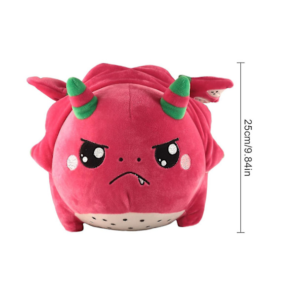 Dragon Fruit Makron Plyslegetøj Kawaii Pitaya Dinosaur Blødt dyrelegetøj til børn Piger Gift S Pink