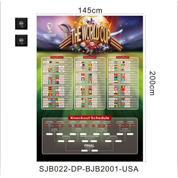 Tarr World Cup-schema (SJB022-DP-BJB2004-USA)